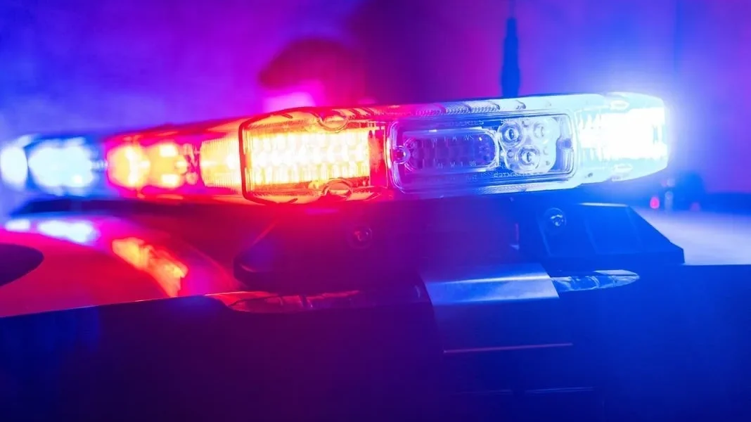 Police cruiser near Loch Raven Boulevard in Towson after an armed carjacking investigation