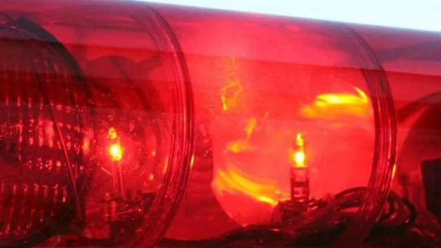 Police tape and emergency response near two Ellsworth homes struck by a vehicle