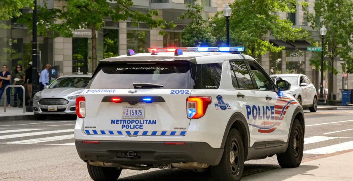 Police respond to a shooting on New Hampshire Avenue in Northwest Washington